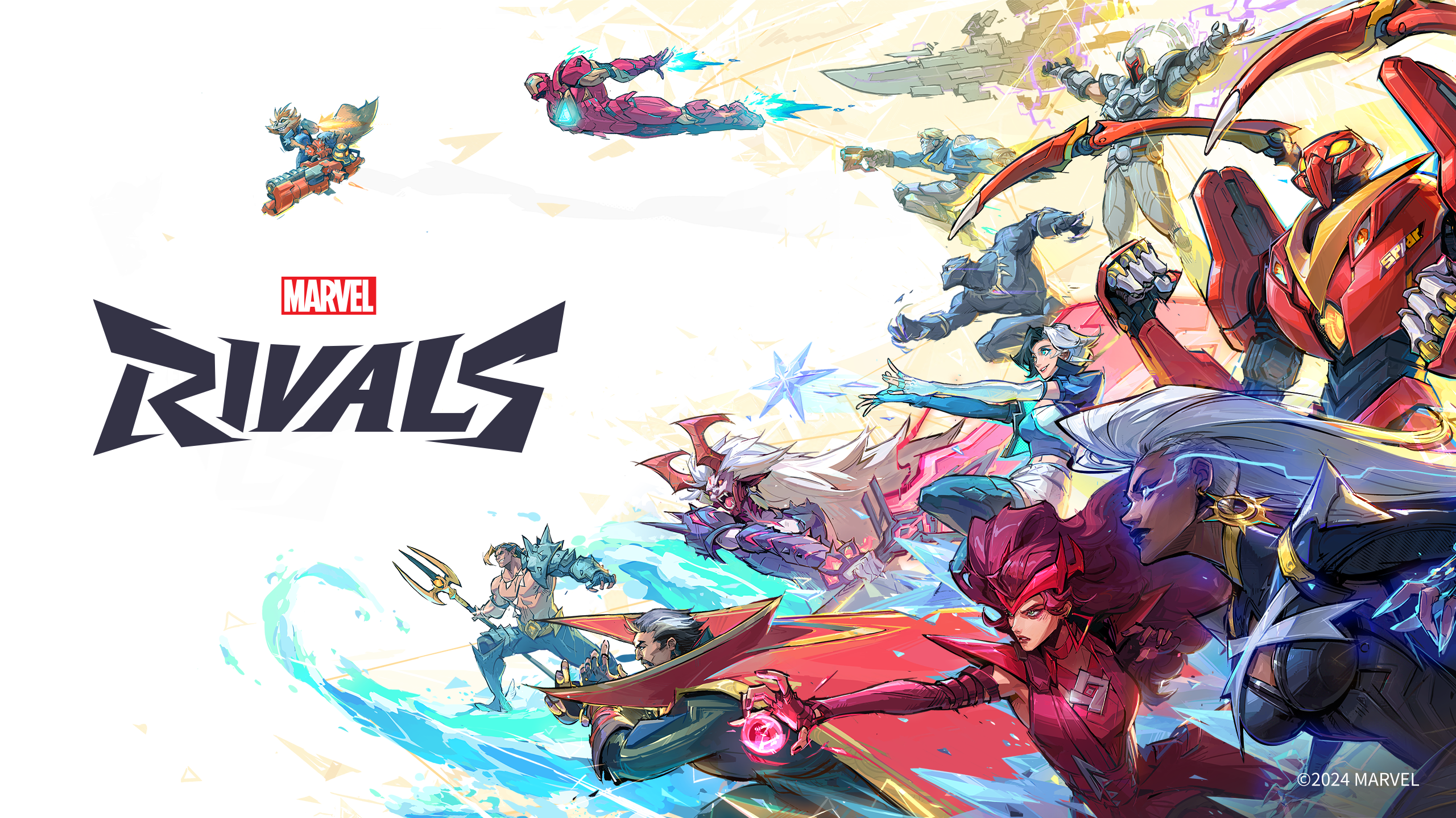 Arte oficial de Marvel Rivals destacando a atualização Season 9.5 com mudanças de balanceamento.