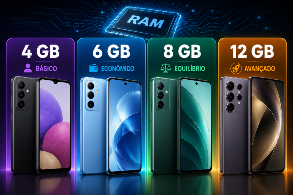 Imagem de 4 GB, 6 GB, 8 GB ou 12 GB: quanta RAM um celular precisa em 2026?